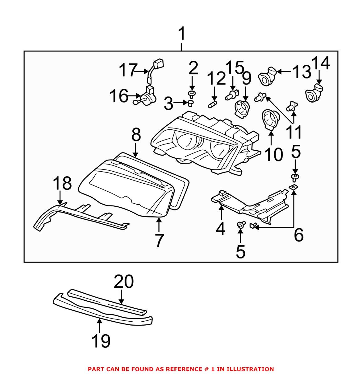 BMW Headlight Assembly - Passenger Side (Halogen) 63127165786